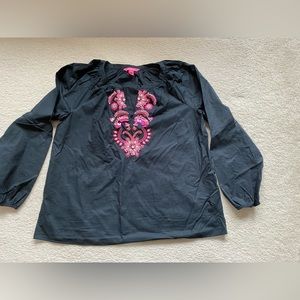 Lilly Pulitzer xl cotton long sleeve shirt- blouse.